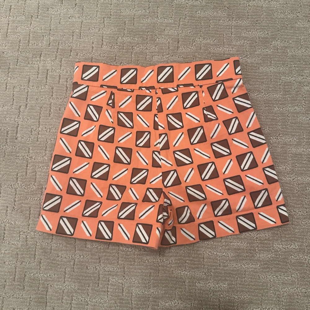 High waisted print shorts